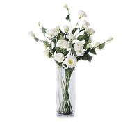 XFLSDHGD Fiori e vasi Artificiali Silk Bianco di Seta Hydrancea Bouquet Decorazione di Nozze finte Tavolo Finota Centrotavola Decorazione per Feste di Matrimonio