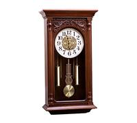 XFLSDHGD Pendulum Wall Clock Volume Control Operato Orologi Retrò in Legno Grandi ed Eleganti per Soggiorno, Ufficio e Home Decor senza Ticking