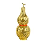 XFLSDHGD Scultura da tavolo da tavolo in ottone gossip gossip rame ornament figurina tradizionale della zucca cinese attirano ricchezza e prosperità collocarla in soggiorno per farti fortuna, tre