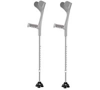 XFLSDHGD Stampella all'avambraccio Regolabile in Altezza di Canna, stampelle di Gomiti Che assorbono Gli Urti ergonomici, con Comoda Assistenza Leggera, per Uomini/Donne, Nero