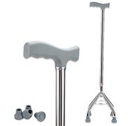 XFLSDHGD Stampelle a Quattro Zampe per Le stampelle di Canna telescopica Anziani e Regolabili, stampelle mediche Non Slip per disabilità, Verticali