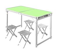 XFLSDHGD Tavolo da campo da 1,2 m a tubo quadrato tavolo pieghevole tavolo da campeggio esterno da picnic barbecue pesca casa semplice scrivania da pranzo portatile (colore: blu) (verde)