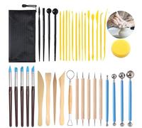 XFLYP 38Pezzi Strumenti Argilla, Kit Ceramica Fai da Te per Modellare e Intagliare, Attrezzi Ceramica per Intaglio Scultura, Ceramica e Modellazione per Professionisti, Artisti o Principianti