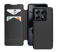 Xfm Custodia per Xiaomi 14T Pro copertina portafoglio con cinturino, Nero
