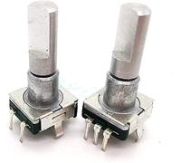 XFMZFUBD Encoder Rotante 5pcs EC11 Interruttore del codice Encoder rotativo 30 Posizione Rotazione a 360 Gradi con Pulsante 5pin Halfiel Maniglia 21,5 mm