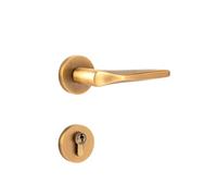 XFMZFUBD Serratura for Porta Americana Interamente in Rame, Magnetica, silenziosa, Moderna, Semplice, in Legno, for Porta della Stanza, in Rame Puro, for Interni(PVD Magnetic Suction)