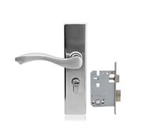 XFMZFUBD Serratura for Porta Interna, Serratura for Porta d'albergo, Serratura for Porta d'appartamento, Serratura for Porta da Camera a Doppia Linguetta in Acciaio Inox(2 Handle 50 Pairs of Tongues)