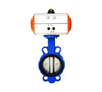 XFMZFUBD Valvola a Farfalla pneumatica a Doppio Effetto DN50 da 2" con Tenuta in EPDM Tipo Wafer