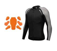XFNWT Giacca da moto, giacca protettiva integrale da uomo con imbottiture morbide rimovibili omologate CE, abbigliamento da moto traspirante in rete per moto da cross e quad,Grey-2XL