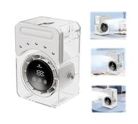 XFNWT Raffrescatore d'aria domestico 3 in 1, mini ventilatore da tavolo a cinque fori con getto d'aria, ventilatore portatile ricaricabile tramite USB per camera da letto ufficio viaggi,White-Plug In