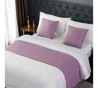 XFNWT Set di runner da letto e cuscini - Sciarpa da letto per hotel con cuscini coordinati per la protezione del copriletto, stile moderno per camera da letto, soggiorno, hotel,C-50 * 180cm