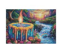 XForest Candle Puzzle 300 Pezzi Rompicapo Creativo Artistico Woods Brook Glow Stimolo Della Creatività Attività Per Il Tempo Libero Regalo Per Persone Creative 300 PCS