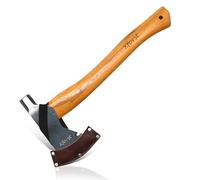 Xforst Ascia a martello X-AH800, Accetta in acciaio al carbonio forgiato. Accetta a mano in legno. + custodia protettiva AH800
