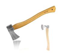 Xforst Ascia X-AG3 - Accetta Vikinga 50 cm in Acciaio Forgiato al Carbonio con Manico in Legno di Hickory - 1,15 kg - Ideale per Campeggio, Legna & Outdoor