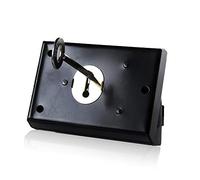 XFORT Rimlock, Sashlock A Montaggio Superficiale Con Chiavistello Integrato E Catenaccio A Chiave, Finitura Liscia, Ideale Per Porte In Legno Esterno (Nero - 100mm)