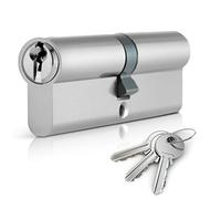 XFORT Serratura a Cilindro per Porta Europea con 3 Chiavi, Antitrapano e Antifurto con Chiave per Garantire un'Elevata Sicurezza per Porte, Doppia Finitura, Cilindro Europeo 40/40 (80mm)