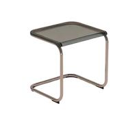 XFParts Acrilica sedia sgabello piccolo con pc trasparente a forma di base grigio ideale per la camera da letto del soggiorno in cucina e bordi lisci e design chiaro powerfully