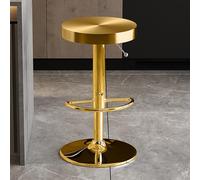 XFParts Altezza regolabile in acciaio inossidabile sgabello con poggiapiedi per pub bistrot cucina moderna design girevole in oro color Enterprise powerfully