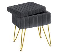 XFParts Moderna sedia da trucco multifunzionale con sedile imbottita di feci di vanità e piedi non in metallo non slip ideali per la camera da letto o l'arredamento del soggiorno. impresa powerfully