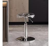XFParts Moderni sgabelli da bar girevoli acrilici moderni per sala da pranzo cucina Pub Cafe altezza regolabile sgabelli senza schienale con gambe argento 34 55 cm Enterprise powerfully