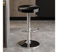 XFParts Moderno sgabello da bar in acciaio inossidabile ad altezza regolabile girevole con poggiapiedi sgabelli eleganti per cucina per bistrot da pranzo black+Enterprise d'argento powerfully