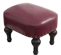 XFParts Piccollo in pelle ridotta pouf per soggiorno a piede in legno per divano colore blu comodo poggiapiedi comoda impresa powerfully