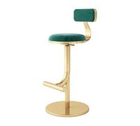 XFParts Sedia sgabelli alta altezza regolabile con schienale per sgabello da bar del velluto contropiede con gambe oro verdi/rosa/rossa Enterprise powerfully