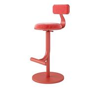 XFParts Sgabelli da bar di velluto moderni con altezza regolabile e sgabelli alti eleganti per le gambe oro con bancone da cucina disponibili in rosa verde e impresa rossa powerfully