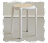 XFParts Sgabelli impilabili senza schienale da 45,7 cm per cucina, sala da pranzo, aula in plastica, sedie scolastiche in rattan colorato, sgabello corto preferito dagli studenti (bianco) impresa