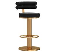 XFParts Sgabello da bar girevole in velluto di lusso con altezza regolabile e telaio spessa Enterprise powerfully