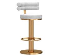 XFParts Sgabello da bar girevole in velluto moderno con altezza regolabile e telaio spessa Enterprise powerfully
