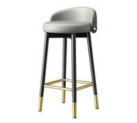 XFParts Sgabello da bar moderno per bancone in oro nero con schienale 25,59 "/29,52" sedia da pranzo rotonda per PU in alto per cucina da barra del salo powerfully