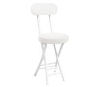 XFParts Sgabello da bar pieghevole portatile con comodo sedile ammortizzato leggero e sedia a colazione pieghevole per picnic giardino festa da 18,5 pollici impresa bianca powerfully