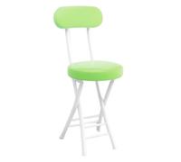 XFParts Sgabello da bar pieghevole portatile con comodo sedile ammortizzato sedia pieghevole leggera per cucina da picnic giardino festaiolo 18.5 pollici verde aziendale powerfully
