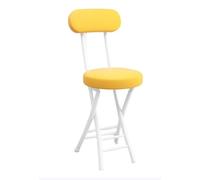 XFParts Sgabello da bar pieghevole portatile con comodo sedile imbottito imbottito leggero e sedia per la colazione da cucina da 18,5 pollici per il giardino da picnic giallo un'impresa powerfully