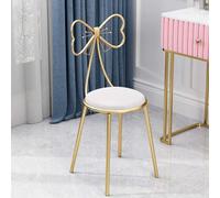 XFParts Sgabello da trucco rosa in velluto alto backrest con sedia da vanità bowknot chic per trucco glamour comode posti a sedere per eleganti area di spogliatoio aziendale powerfully