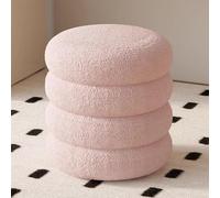 XFParts Sgabello da vanità in tessuto agnello per sala da trucco e soggiorno sedile imbottito ottomano con sgabello a poggiapiedi perfetto per la camera da letto e la sala d'ingresso powerfully