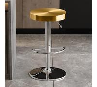 XFParts Sgabello in acciaio inossidabile girevole con poggiapiedi sgabelli da bar ad altezza regolabile per cucina per bistrot da pub e pranzo design moderno in oro e sedute eleganti e funzionali per