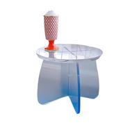 XFParts Sgabello in plastica acrilico per soggiorno ingresso camera da letto piccolo squisito trasparente con buon cuscinetto e bordi lisci (blu) Enterprise powerfully