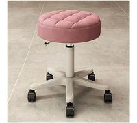 XFParts Sgabello rotolare in pelle PUPLE PU PULE con ruote silenziose sgabello girevole regolabile per redazione di cuscini spessi per il tatuatore del salone per comfort Enterprise powerfully
