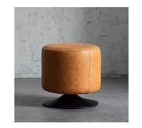 XFParts Spesso sgabello per PU per soggiorno di divano sgabello da toeletta sgabello a 360 gradi design rotondo rotondo altezza regolabile altezza marrone da 40 cm arredamento per la casa Enterprise