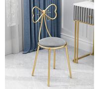 XFParts Velvet High Backrest Makeup Sgabello Stylish Vanity Sedia per ragazze comode posti a sedere per trucco glamour rosa con Bowknot Enterprise powerfully