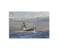 XFPMXC Poster vintage della Seconda Guerra Mondiale con la Battaglia di Capo Nord, decorazione artistica da parete su tela, 40 x 60 cm