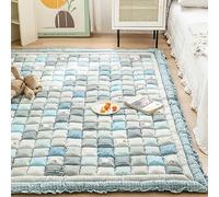 XFQZJG Garden Chic - Materasso futon da pavimento, tatami giapponese, per materassi, topper, letto matrimoniale, king size, con fondo antiscivolo, tappetino morbido pieghevole arrotolabile