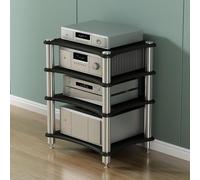XFQZJG Media Stereo Cabinet Stand1/2/3/4 -Tier AV Media Stand Angolo Scaffale, Legno Console Stand, Record Player Stand, Hifi Tower Rack Entertainment Scaffali, Stereo Rec
