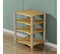 XFQZJG Media Stereo Cabinet Stand1/2/3/4 -Tier AV Media Stand Angolo Scaffale, Legno Console Stand, Record Player Stand, Hifi Tower Rack Entertainment Scaffali, Stereo Rec