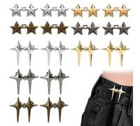 XFSRG 16 Pezzi Bottoni Jeans Regolabili a Forma di Stella per Stringere