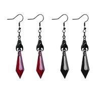 XFSRG 2 Paia Orecchini Halloween Pipistrello Scuri Gotica Orecchini Donna Halloween Vampiro Pendenti Gotici Orecchino Punk Rock Cristalli Gioielli Helloween Accessori Carnevale Cosplay Festa
