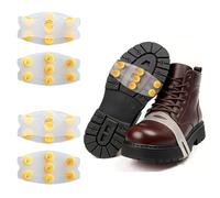 XFSRG 2 Paia Tacchetti per Neve e Ghiaccio Ramponcini Scarponi Ramponi da Ghiaccio Antiscivolo con 7 Denti Borchie per Camping Pesca Caccia Camminare (A)