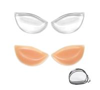 XFSRG 2 Paio Imbottitura Reggiseno Adesivo Silicone Push up Coppe Imbottiture Seno Finto Coppettazione per Abiti Inserti Costumi da Bagno Bikini(#B)